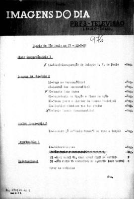 TV Tupi [emissora]. Diário de São Paulo na T.V. [programa]. Roteiro [televisivo], 22 jul. 1959.