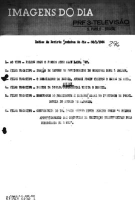 TV Tupi [emissora]. Revista Feminina [programa]. Roteiro [televisivo], 30 jan. 1964.