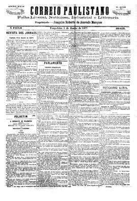 Correio paulistano [jornal], [s/n]. São Paulo-SP, 05 jun. 1877.