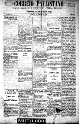 Correio paulistano [jornal], [s/n]. São Paulo-SP, 13 mar. 1880.