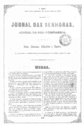 O Jornal das senhoras [jornal], a. 4, t. 8, [s/n]. Rio de Janeiro-RJ, 30 set. 1855.