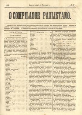 O Compilador paulistano [jornal], n. 06. São Paulo-SP, 03 nov. 1852.