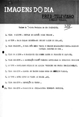 TV Tupi [emissora]. Revista Feminina [programa]. Roteiro [televisivo], 22 out. 1959.