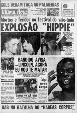 Última Hora [jornal]. Rio de Janeiro-RJ, 08 dez. 1969 [ed. vespertina].