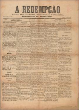 A Redempção [jornal], a. 1, n. 70. São Paulo-SP, 11 set. 1887.
