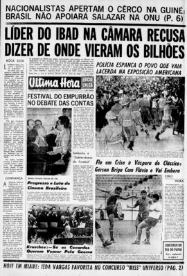 Última Hora [jornal]. Rio de Janeiro-RJ, 20 jul. 1963 [ed. vespertina].