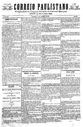 Correio paulistano [jornal], [s/n]. São Paulo-SP, 15 jan. 1881.