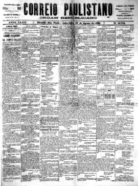 Correio paulistano [jornal], [s/n]. São Paulo-SP, 19 ago. 1892.
