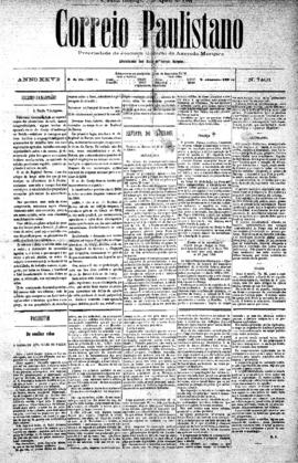 Correio paulistano [jornal], [s/n]. São Paulo-SP, 07 ago. 1881.