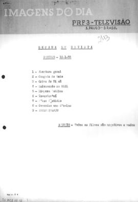 TV Tupi [emissora]. Semana em Revista [programa]. Roteiro [televisivo], 12 jan. 1958.