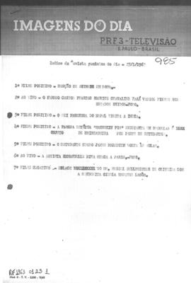 TV Tupi [emissora]. Revista Feminina [programa]. Roteiro [televisivo], 23 jan. 1963.
