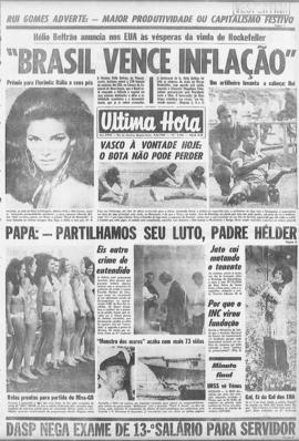 Última Hora [jornal]. Rio de Janeiro-RJ, 04 jun. 1969 [ed. vespertina].