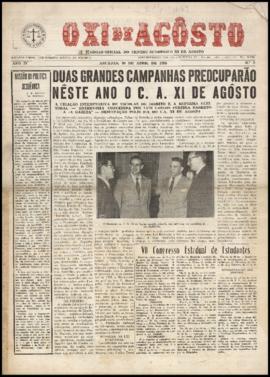 O Onze de Agosto [jornal], a. 4, n. 2. São Paulo-SP, 30 abr. 1955.
