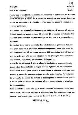 TV Tupi [emissora]. Dossiê subsidiário [programa não identificado], 27 mai. 1978.
