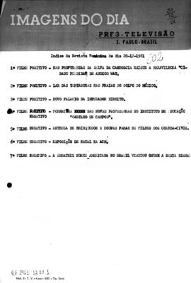 TV Tupi [emissora]. Revista Feminina [programa]. Roteiro [televisivo], 20 dez. 1961.