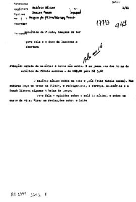 TV Tupi [emissora]. Dossiê subsidiário [programa não identificado], 01 nov. 1979.