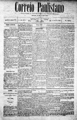 Correio paulistano [jornal], [s/n]. São Paulo-SP, 09 jul. 1881.