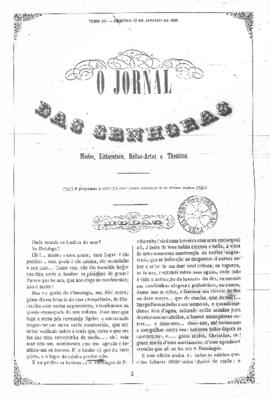 O Jornal das senhoras [jornal], t. 3, [s/n]. Rio de Janeiro-RJ, 23 jan. 1853.