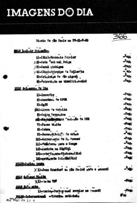 TV Tupi [emissora]. Diário de São Paulo na T.V. [programa]. Roteiro [televisivo], 21 jul. 1960.