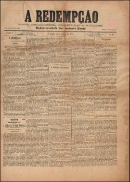 A Redempção [jornal], a. 1, n. 20. São Paulo-SP, 13 mar. 1887.