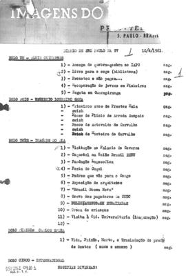 TV Tupi [emissora]. Diário de São Paulo na T.V. [programa]. Roteiro [televisivo], 10 abr. 1961.
