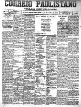 Correio paulistano [jornal], [s/n]. São Paulo-SP, 14 dez. 1894.