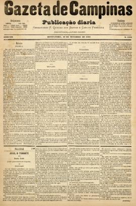 Gazeta de Campinas [jornal], a. 8, n. 1128. Campinas-SP, 13 set. 1877.