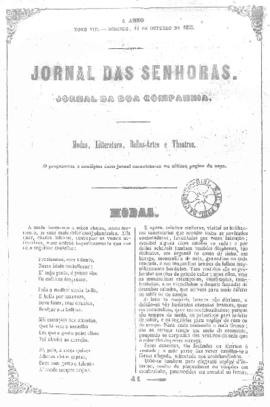 O Jornal das senhoras [jornal], a. 4, t. 8, [s/n]. Rio de Janeiro-RJ, 14 out. 1855.