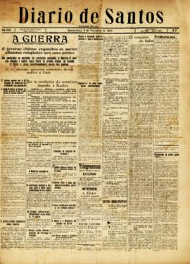 Diario de Santos [jornal], a. 47, n. 27. Santos-SP, 06 nov. 1918.