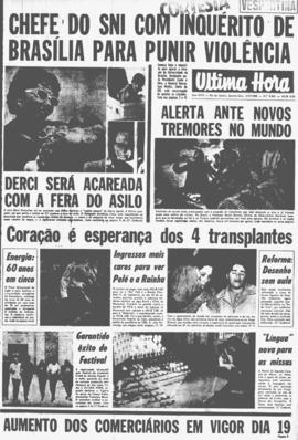 Última Hora [jornal]. Rio de Janeiro-RJ, 04 set. 1968 [ed. vespertina].