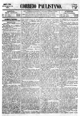 Correio paulistano [jornal], [s/n]. São Paulo-SP, 19 mar. 1856.