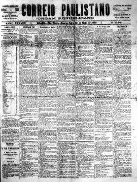 Correio paulistano [jornal], [s/n]. São Paulo-SP, 18 mai. 1892.