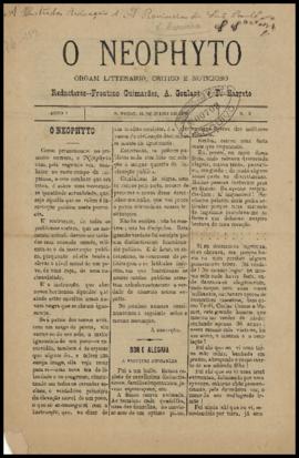 O Neophito [jornal], a. 1, n. 2. São Paulo-SP, 12 jul. 1889.