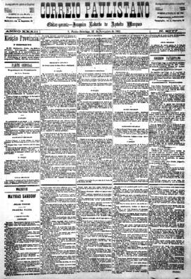 Correio paulistano [jornal], [s/n]. São Paulo-SP, 22 nov. 1885.