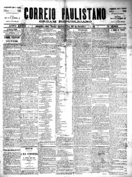 Correio paulistano [jornal], [s/n]. São Paulo-SP, 20 out. 1892.