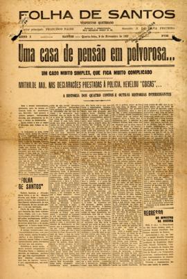 Folha de Santos [jornal], a. 1, n. 14. Santos-SP, 09 nov. 1927.