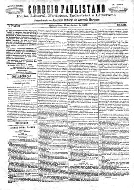 Correio paulistano [jornal], [s/n]. São Paulo-SP, 29 jun. 1876.