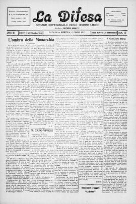 La Difesa [jornal], a. 3, n. 12. São Paulo-SP, 15 mar. 1925.