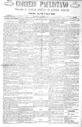 Correio paulistano [jornal], [s/n]. São Paulo-SP, 08 dez. 1878.