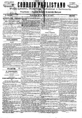 Correio paulistano [jornal], [s/n]. São Paulo-SP, 31 ago. 1877.