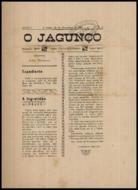 O Jagunço [jornal], a. 1, n. 5. São Paulo-SP, 23 nov. 1903.