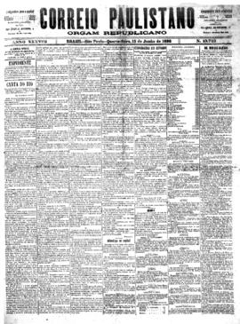 Correio paulistano [jornal], [s/n]. São Paulo-SP, 15 jun. 1892.