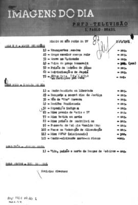 TV Tupi [emissora]. Diário de São Paulo na T.V. [programa]. Roteiro [televisivo], 26 abr. 1961.