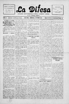 La Difesa [jornal], a. 3, n. 43. São Paulo-SP, 24 out. 1925.