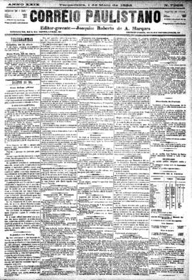 Correio paulistano [jornal], [s/n]. São Paulo-SP, 01 mai. 1883.