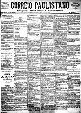 Correio paulistano [jornal], [s/n]. São Paulo-SP, 13 jan. 1888.