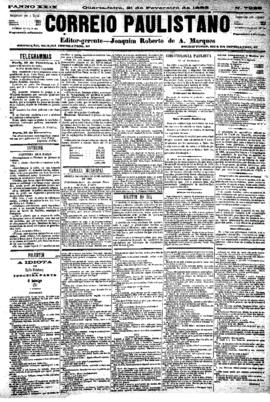 Correio paulistano [jornal], [s/n]. São Paulo-SP, 21 fev. 1883.