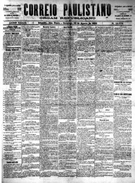Correio paulistano [jornal], [s/n]. São Paulo-SP, 28 ago. 1892.