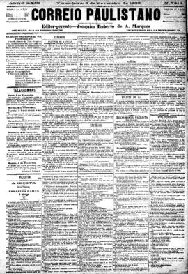 Correio paulistano [jornal], [s/n]. São Paulo-SP, 06 fev. 1883.