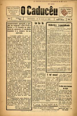 O Caducêu [jornal], a. 1, n. 10. Araraquara-SP, 25 jun. 1933.